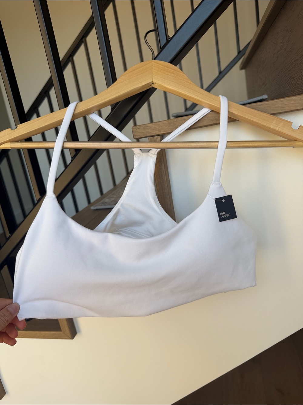 DSG White Seamless Low-Impact Racerback Sports Bralette